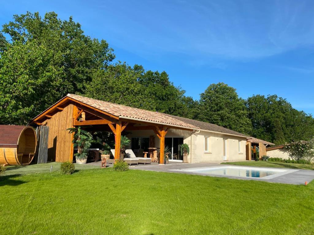 Villa Le Refuge des Épicuriens Eymet Esterno foto